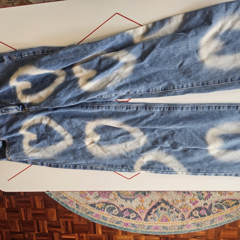 Adika Blue Jeans with Heart Patterns